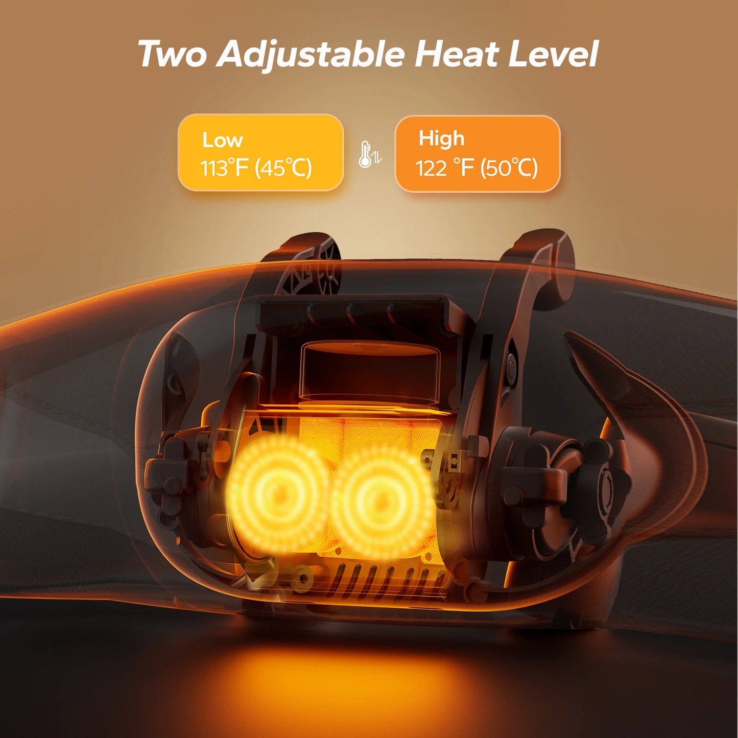 LuxeFit Cordless Heated Shiatsu Neck & Shoulder Massager