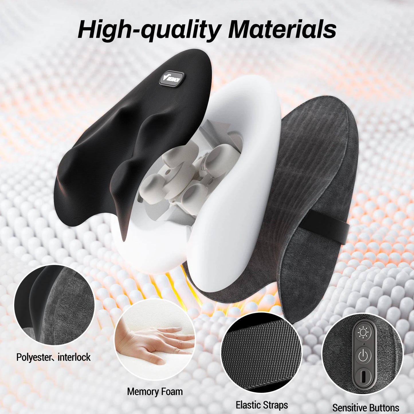 LuxeFit Heated Shiatsu Lumbar Support Pillow