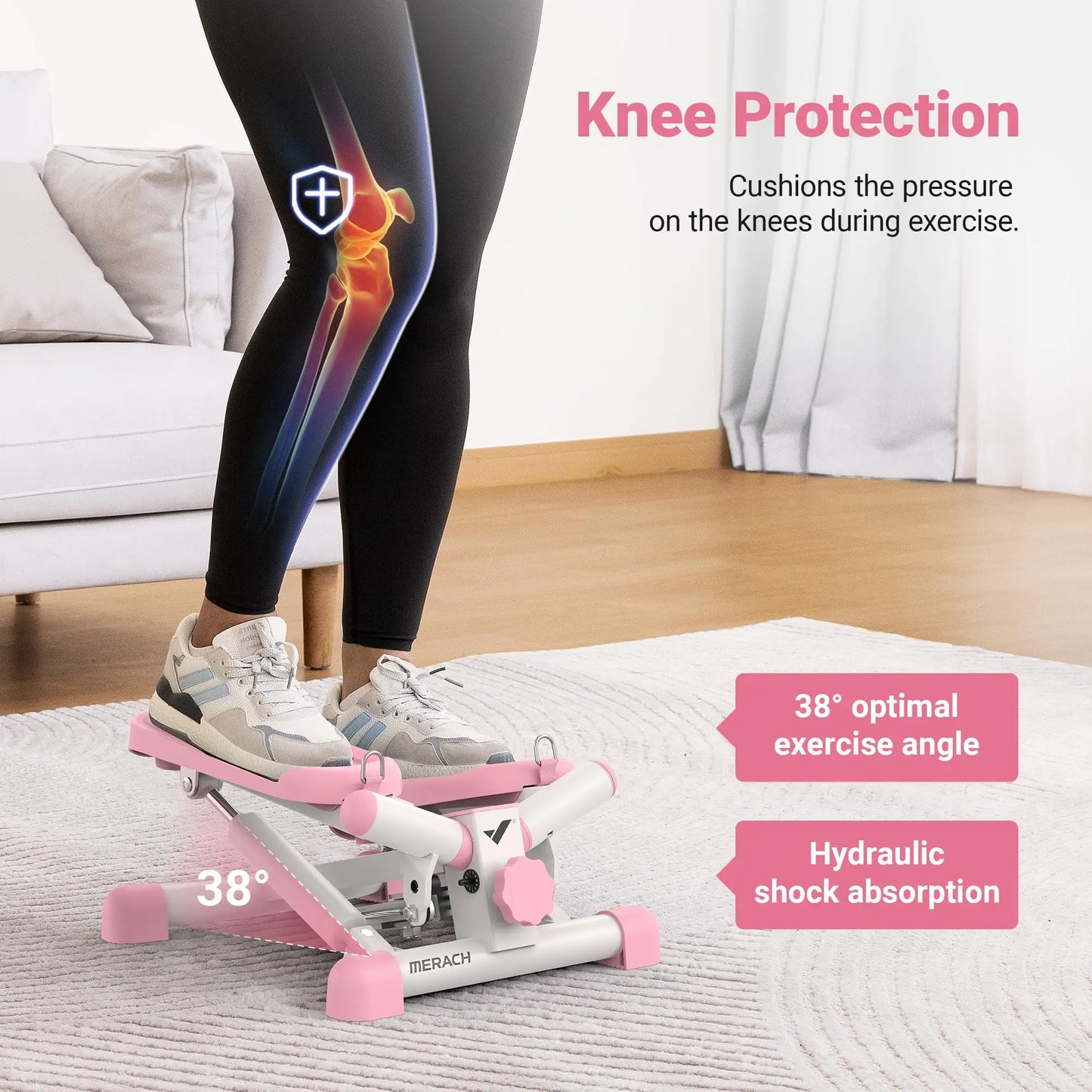 LuxeFit Mini Twist Stepper with Resistance Bands