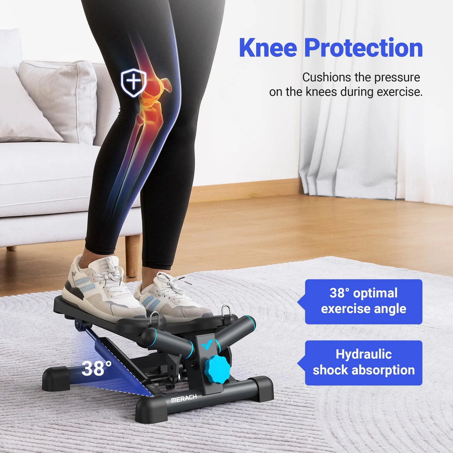 LuxeFit Mini Twist Stepper with Resistance Bands