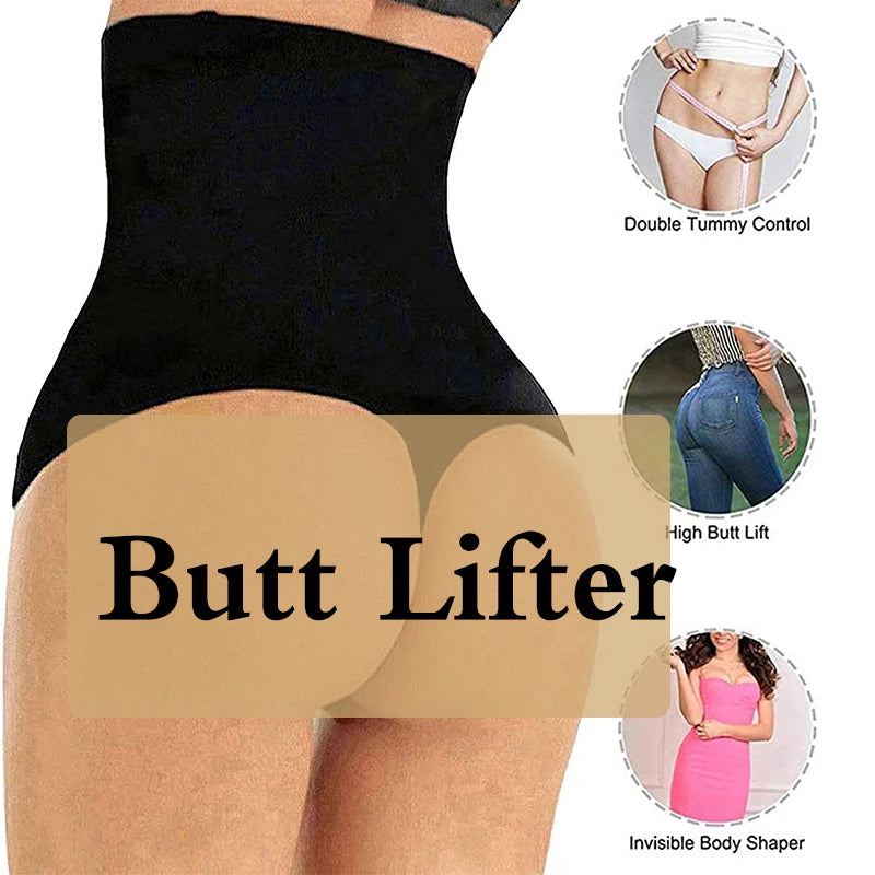 LuxeFit Seamless High-Waist Firm Control Thong Shaper Briefs
