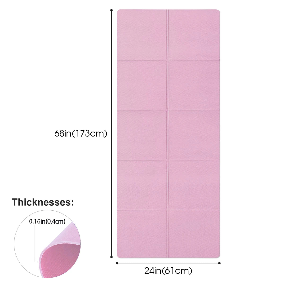 LuxeFit 4MM Anti-Slip Yoga & Fitness Mat