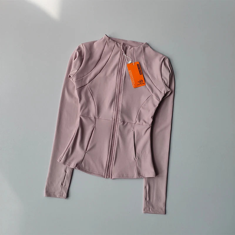 LuxeFit Slim-Fit Warm Zip-Up Activewear Jacket