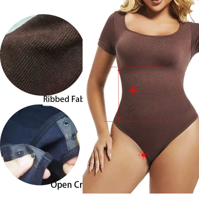Luxe Seamless Sculpting Bodysuit: Short Sleeve & Control