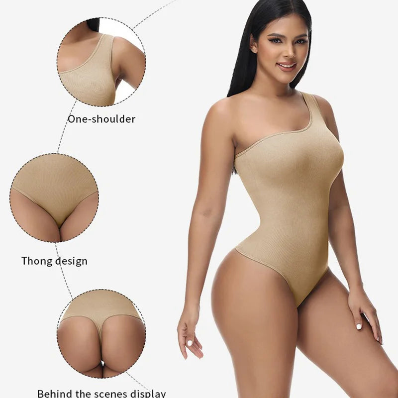 LuxeFit Seamless One-Shoulder Bodysuit