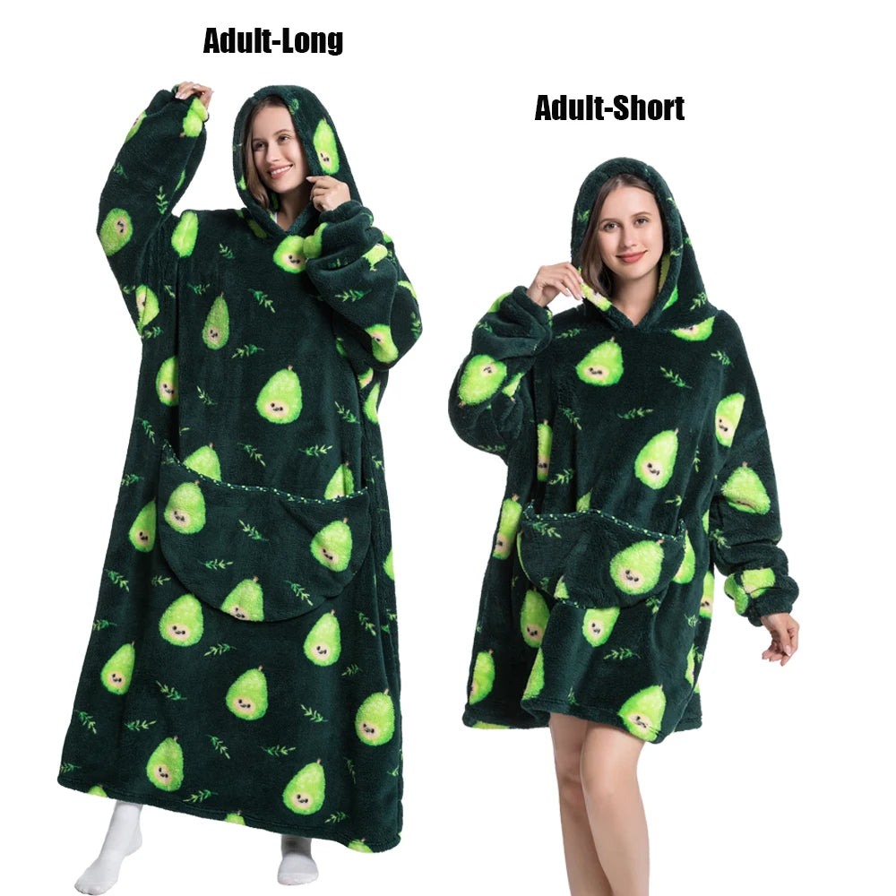 LuxeFit Ultimate Comfort Fleece Hoodie Blanket