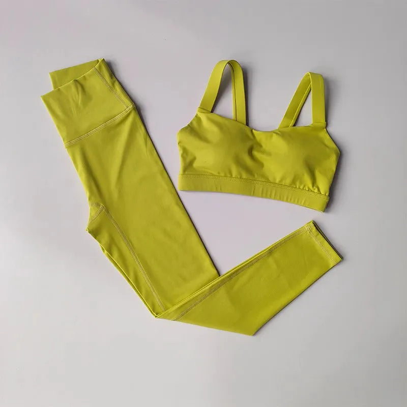 LuxeFit Seamless Sculpt & Support 2-Piece Yoga & Fitness Set
