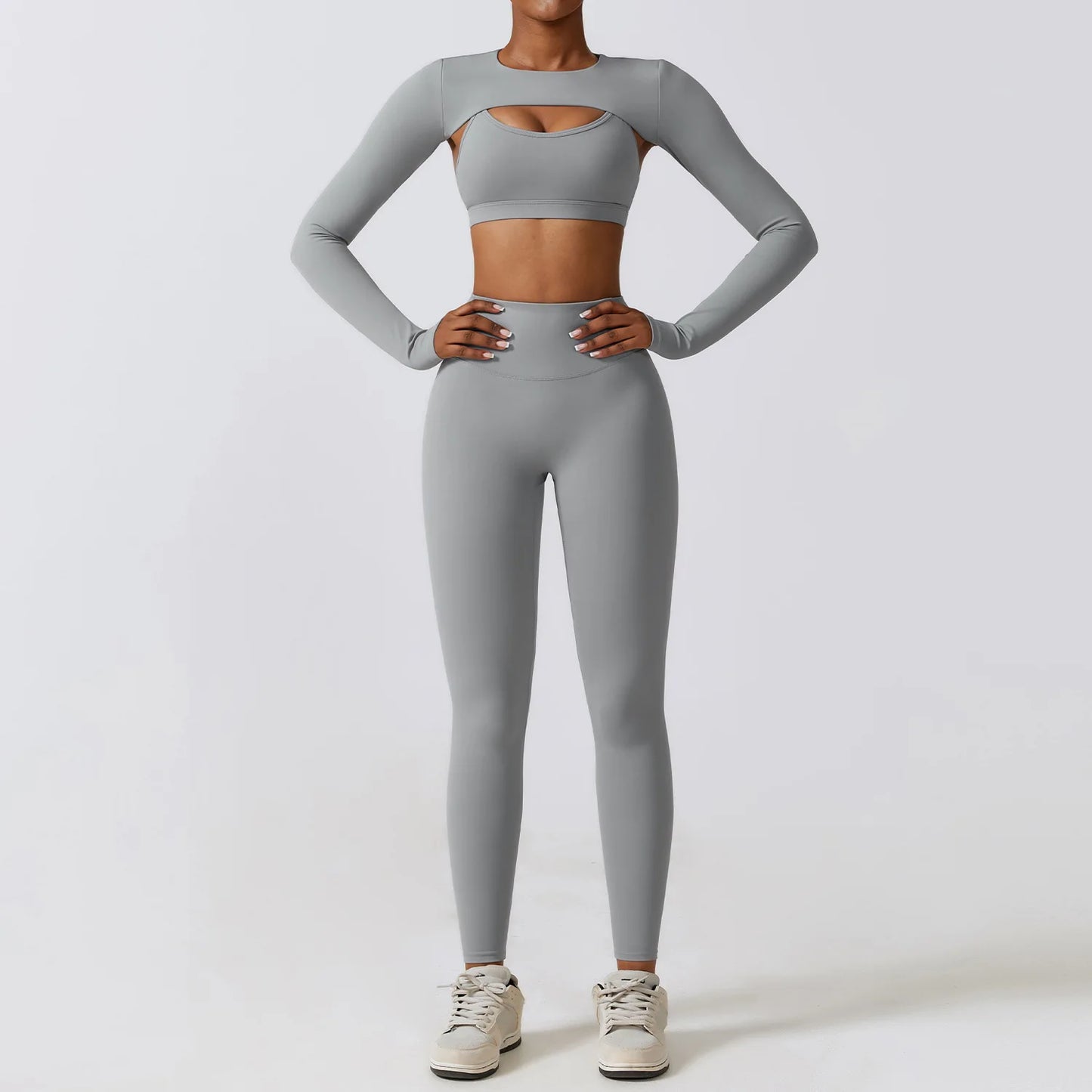 LuxeFit Seamless Performance 3-Piece Yoga & Activewear Set