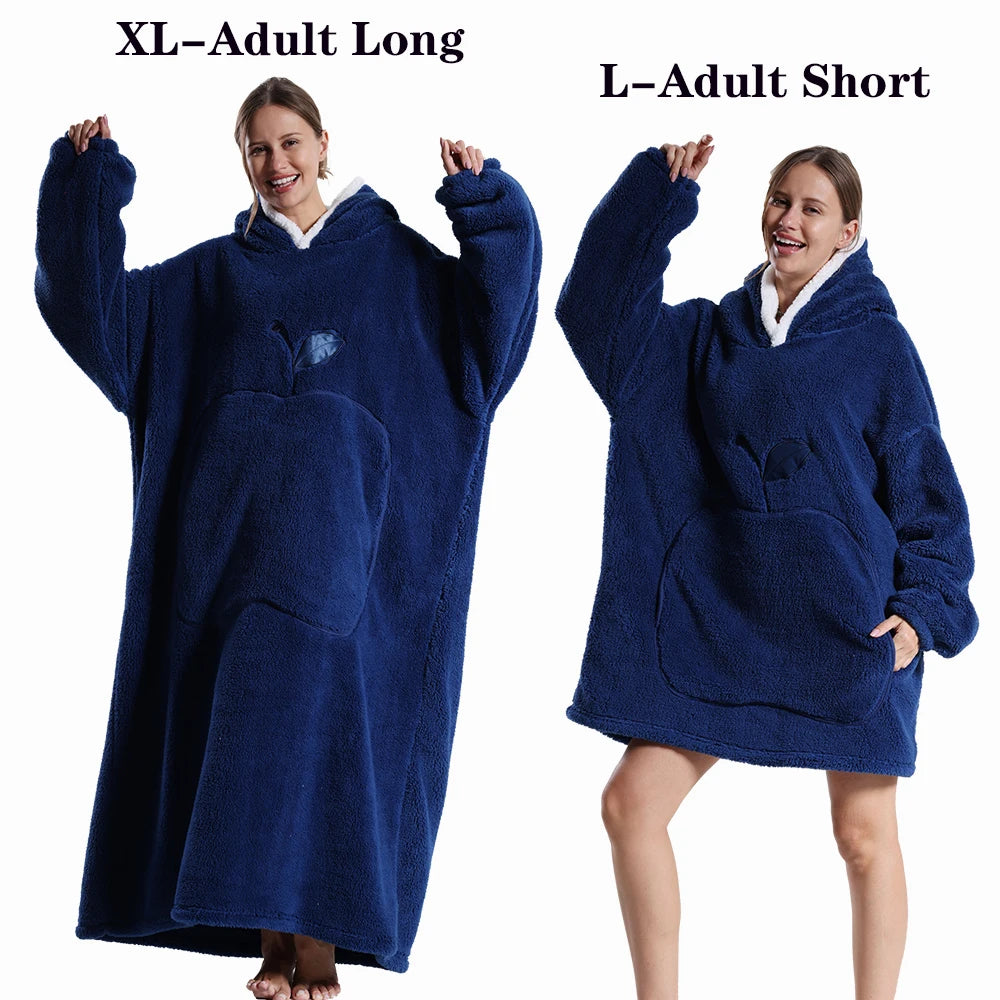 LuxeFit Ultimate Comfort Fleece Hoodie Blanket