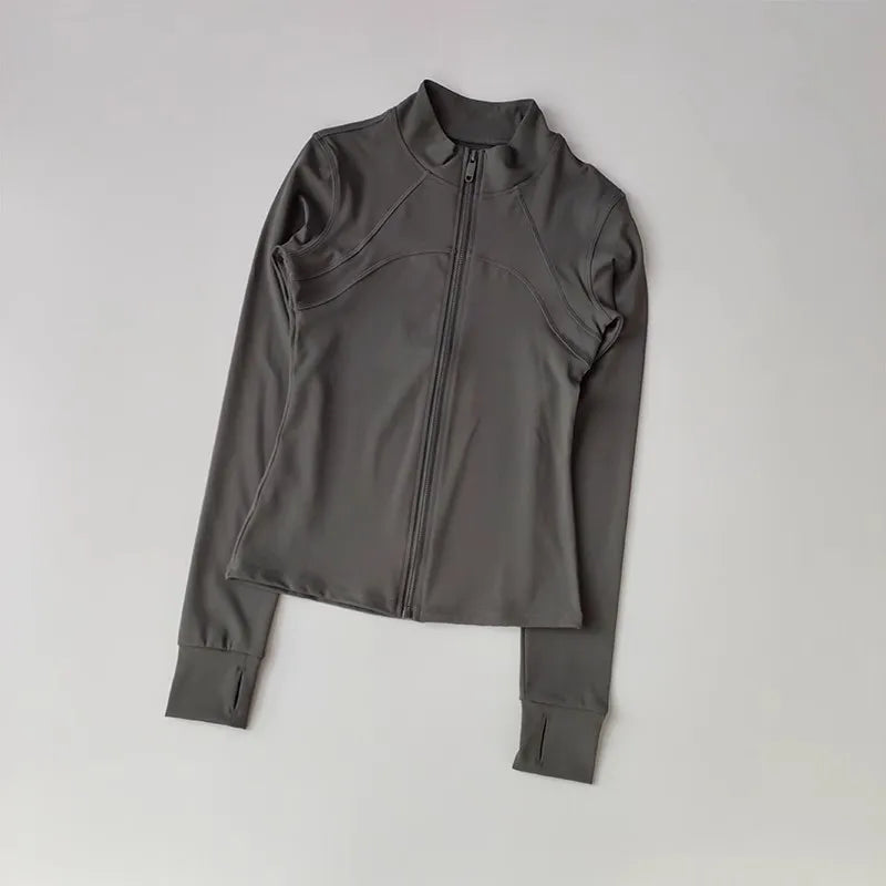 LuxeFit Quick-Dry Long Sleeve Fitness & Running Jacket