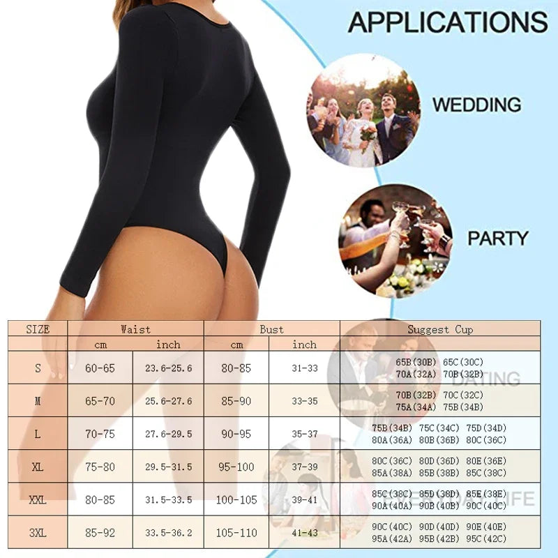 Luxe Seamless Long Sleeve Bodysuit: Open Crotch & Control