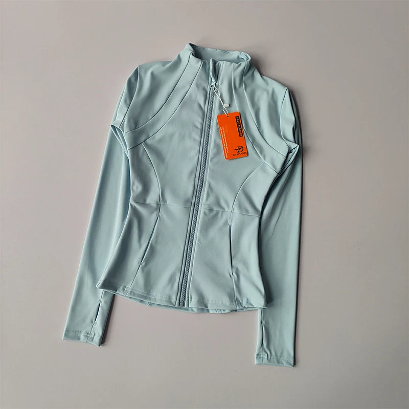 LuxeFit Slim-Fit Warm Zip-Up Activewear Jacket