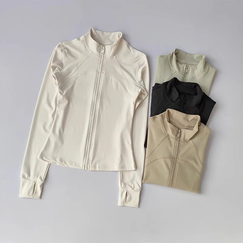 LuxeFit Quick-Dry Long Sleeve Fitness & Running Jacket