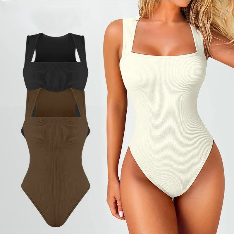 Luxe Summer Sculpting Thong Bodysuit: High Waist & Comfort