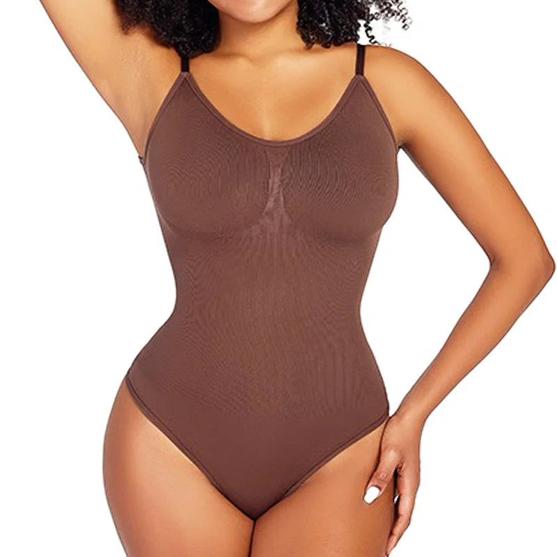 Luxe Ribbed Thong Sculpting Bodysuit: Compression & Comfort