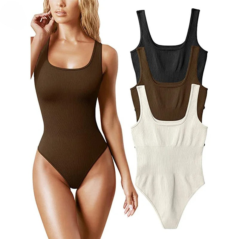 Luxe Ribbed Shaping Jumpsuit: Light Control & Comfort