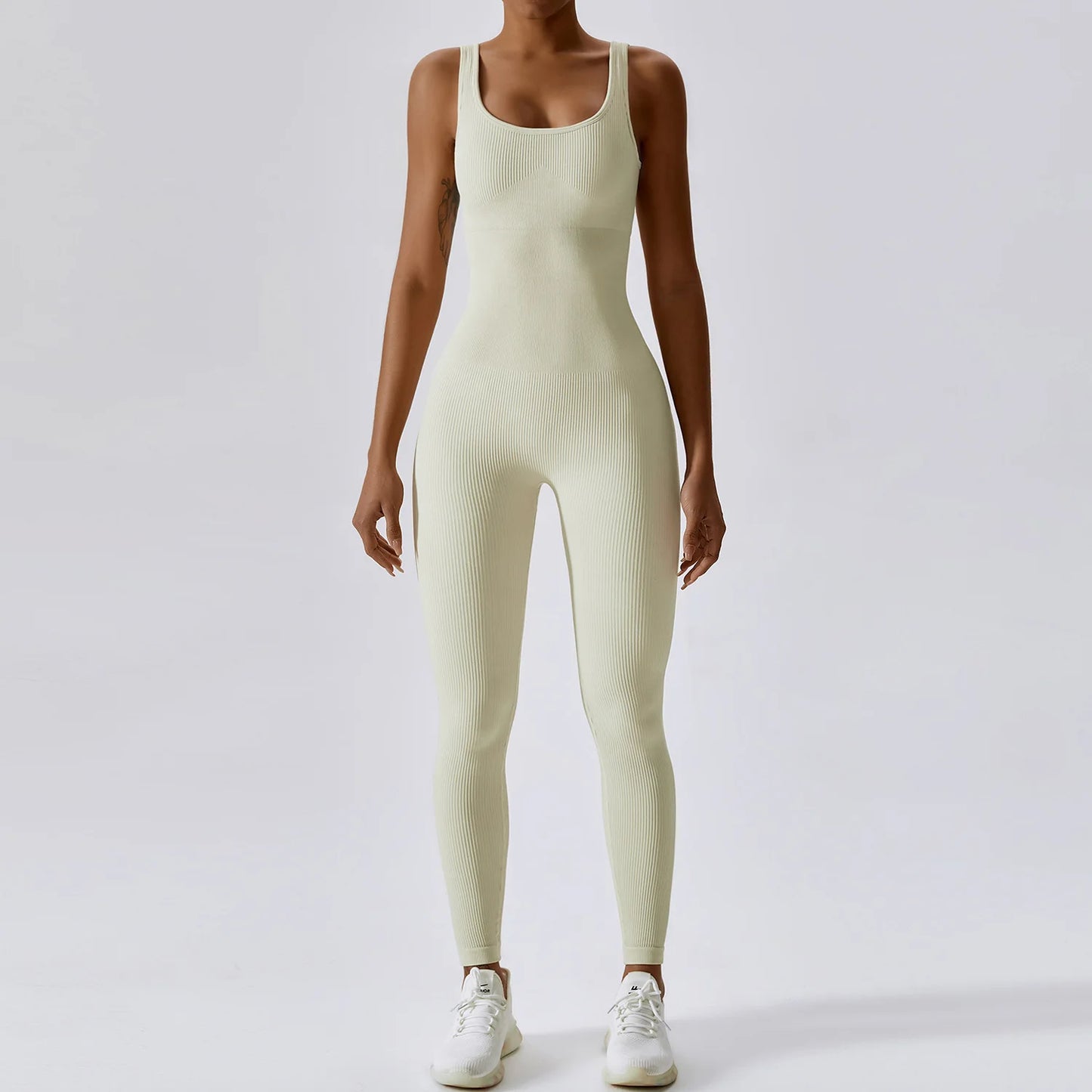 LuxeFit Sculpt & Stretch Seamless One-Piece Yoga & Fitness Bodysuit