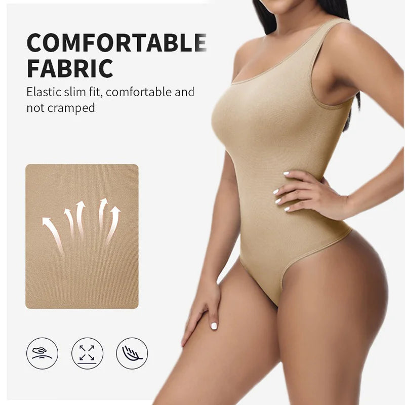 LuxeFit Seamless One-Shoulder Bodysuit