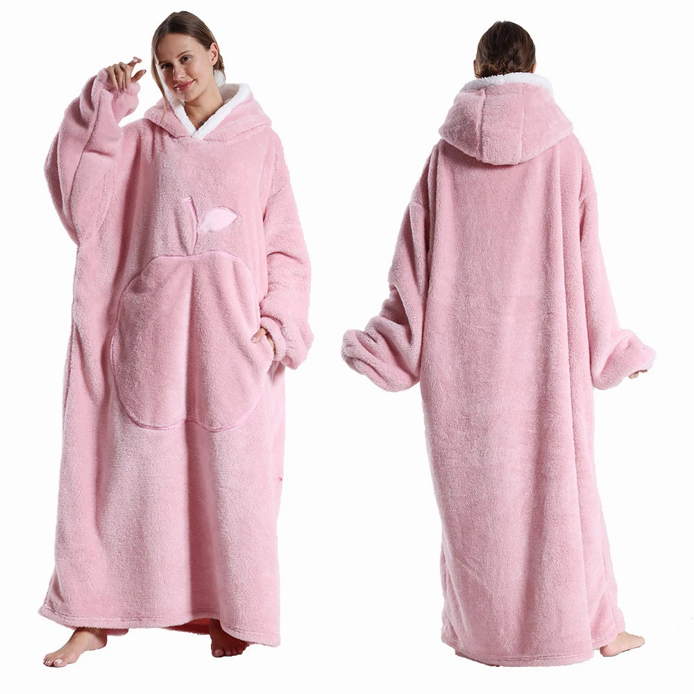 LuxeFit Ultimate Comfort Fleece Hoodie Blanket