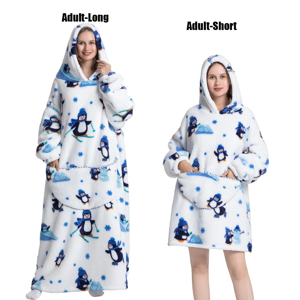 LuxeFit Ultimate Comfort Fleece Hoodie Blanket