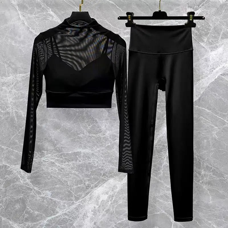 LuxeFit Seamless Performance 2-Piece Long Sleeve Workout Set