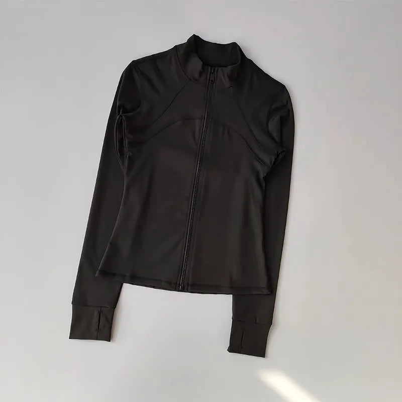 LuxeFit Quick-Dry Long Sleeve Fitness & Running Jacket