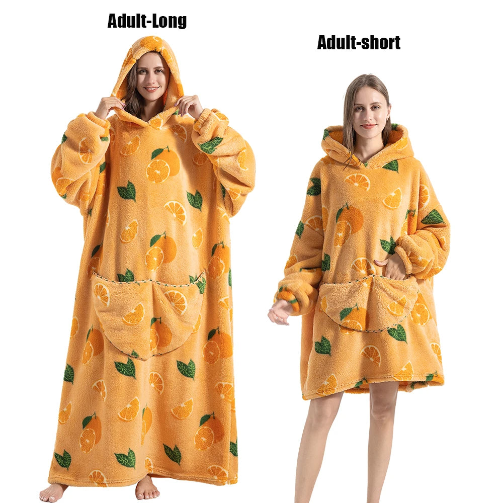 LuxeFit Ultimate Comfort Fleece Hoodie Blanket