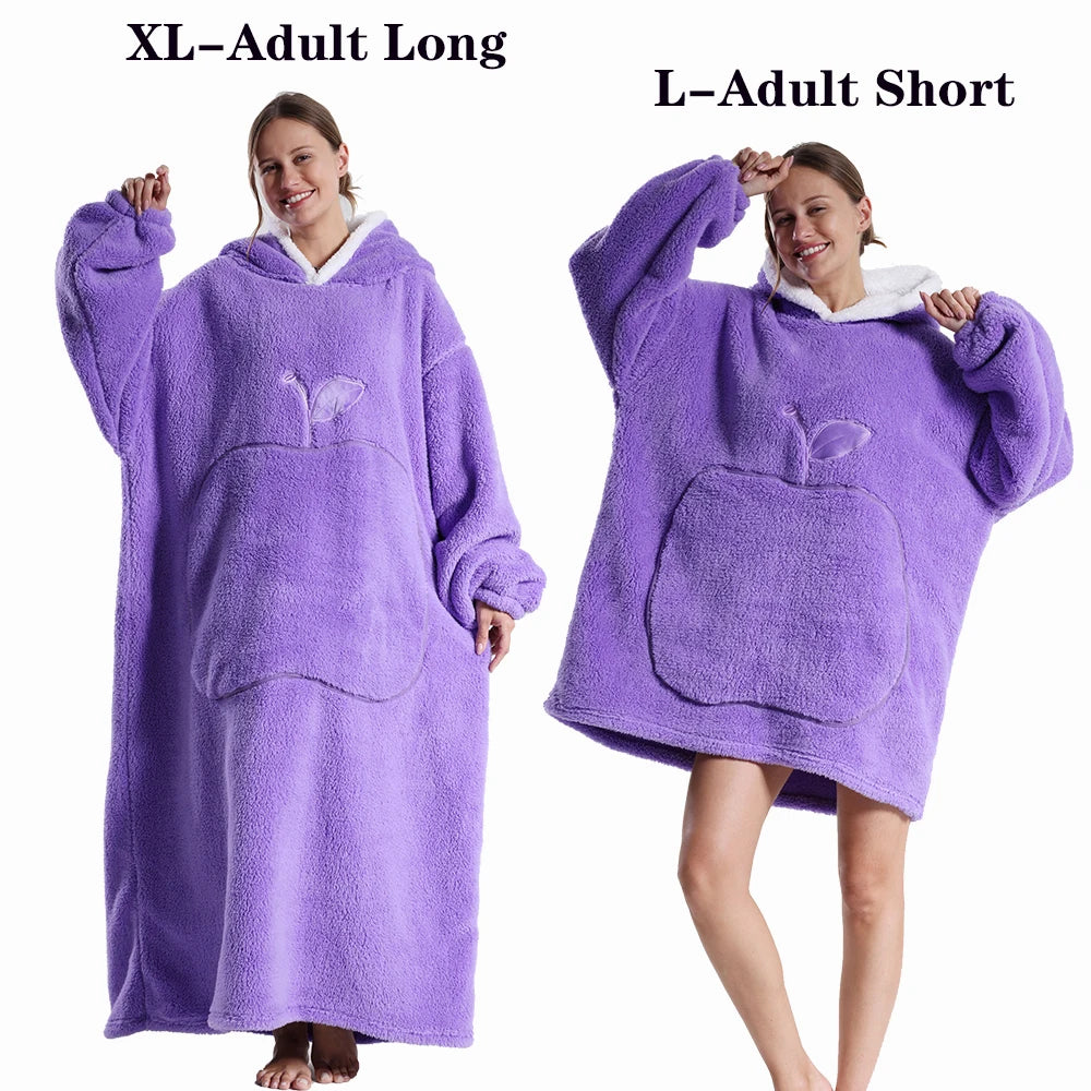 LuxeFit Ultimate Comfort Fleece Hoodie Blanket