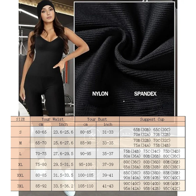 LuxeFit Seamless Ribbed Yoga Jumpsuit