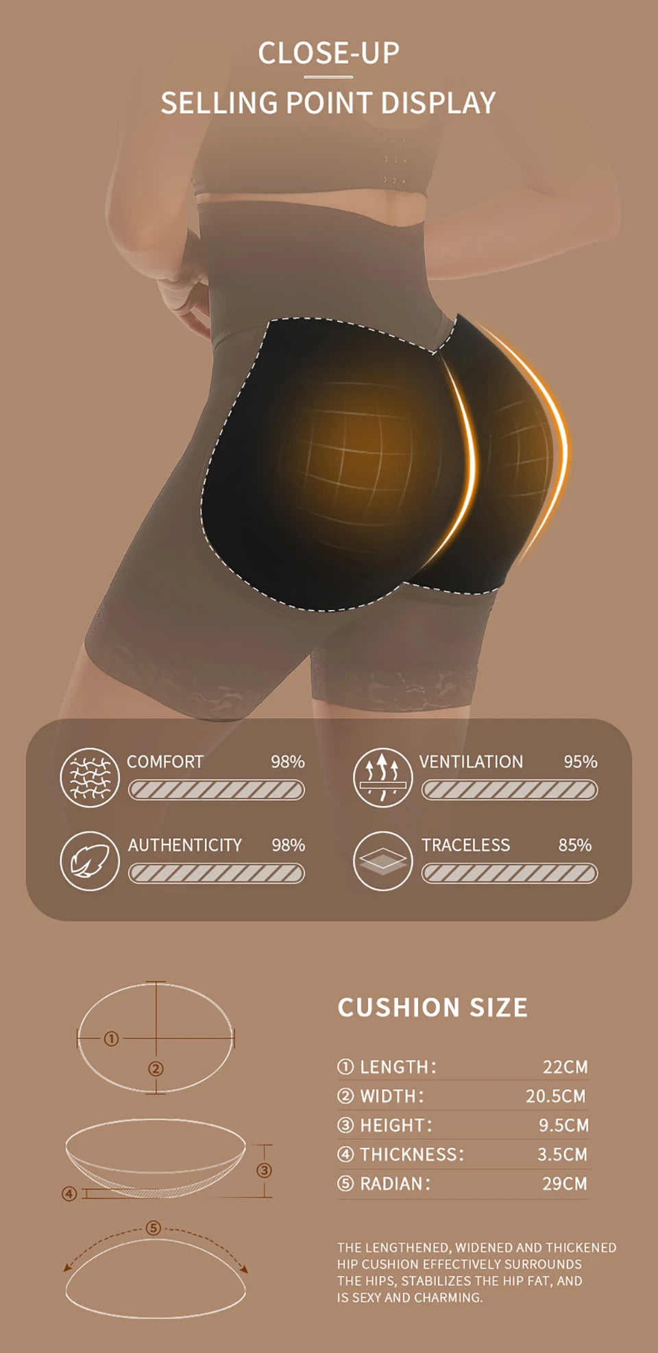 LuxeFit Padded Butt Lifter & Tummy Control Shaper