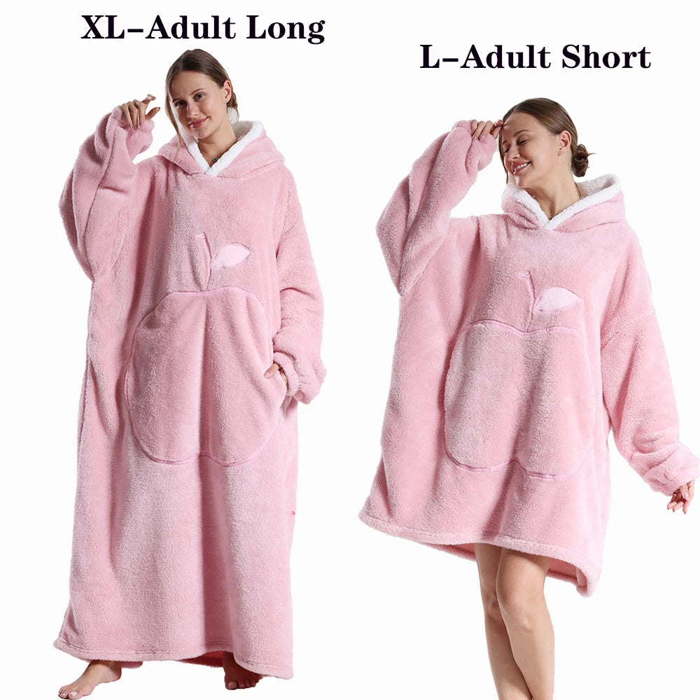 LuxeFit Ultimate Comfort Fleece Hoodie Blanket