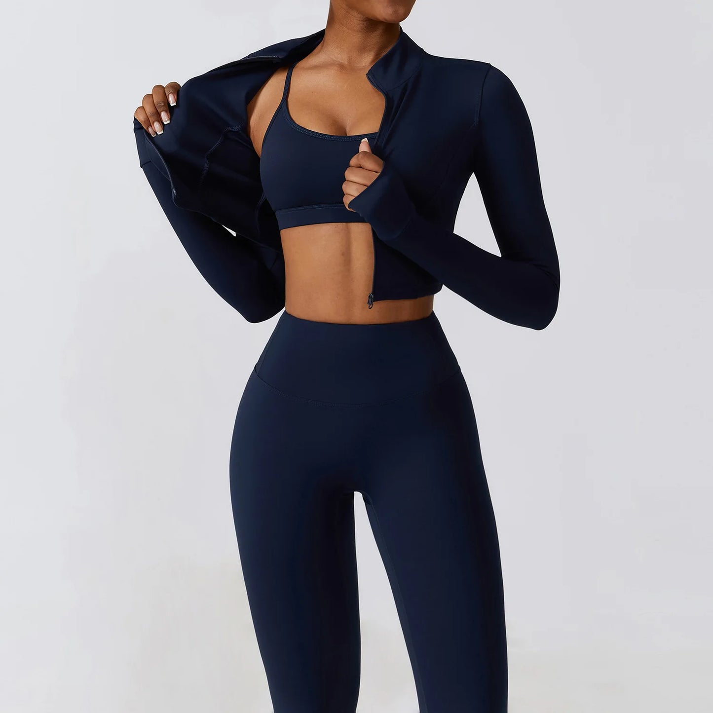LuxeFit Seamless Performance 3-Piece Yoga & Activewear Set