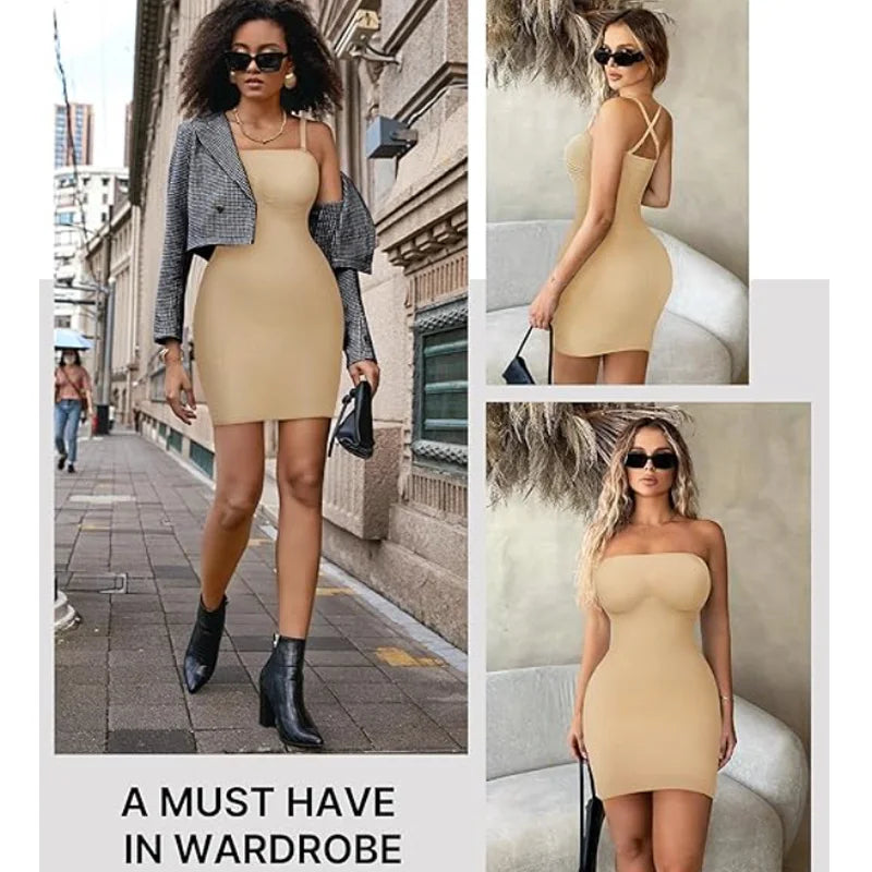 Luxe Strapless Shaping Slip: Seamless Tummy Control & Compression