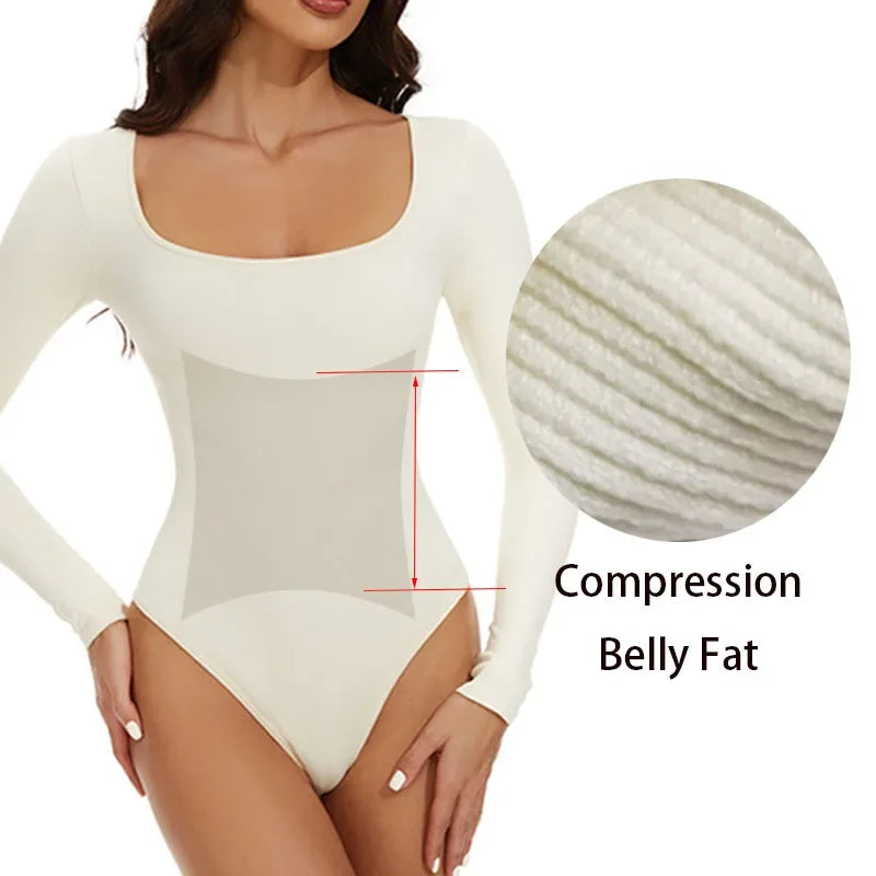 Luxe Long Sleeve Sculpting Bodysuit: Seamless Control & Comfort