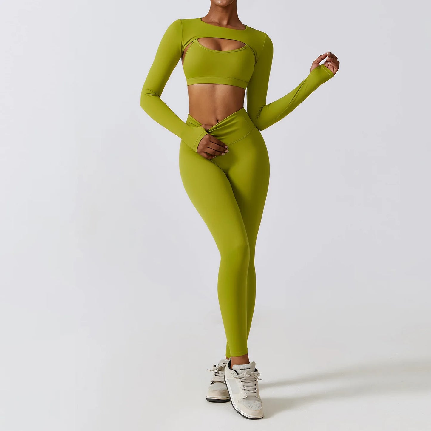 LuxeFit Seamless Performance 3-Piece Yoga & Activewear Set