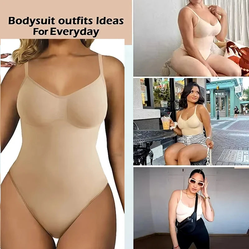 Luxe Backless Sculpting Bodysuit: Open Crotch & Thong Style