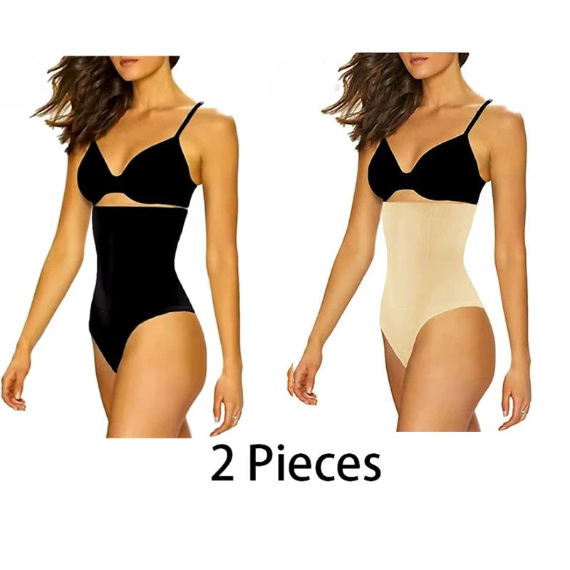 LuxeFit Seamless High-Waist Firm Control Thong Shaper Briefs