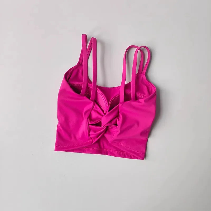 LuxeFit Sculpt & Lift Knotted Back Yoga & Sports Bra