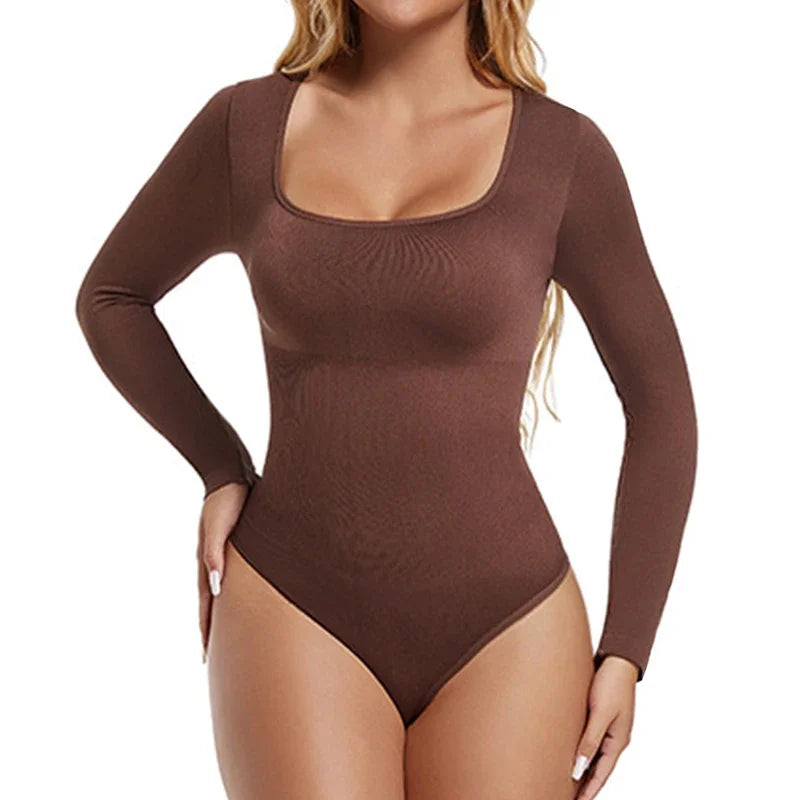 Luxe Long Sleeve Sculpting Bodysuit: Seamless Control & Comfort