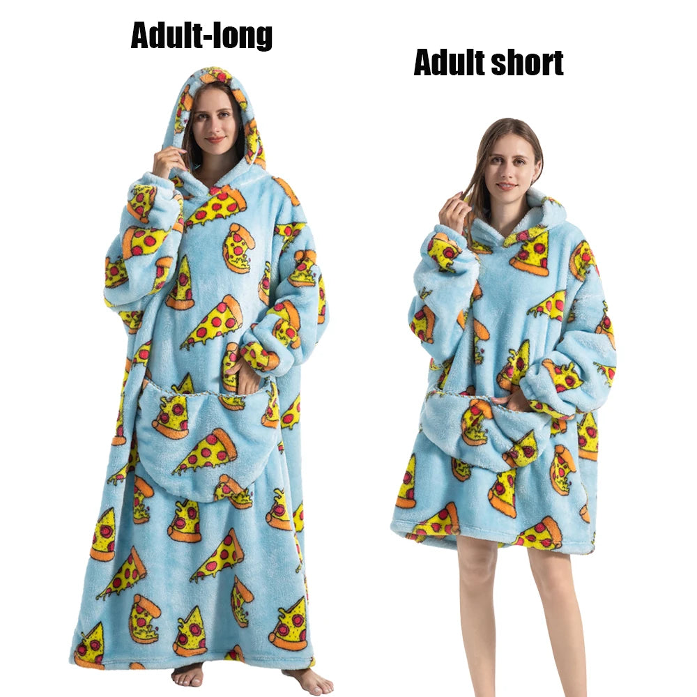 LuxeFit Ultimate Comfort Fleece Hoodie Blanket