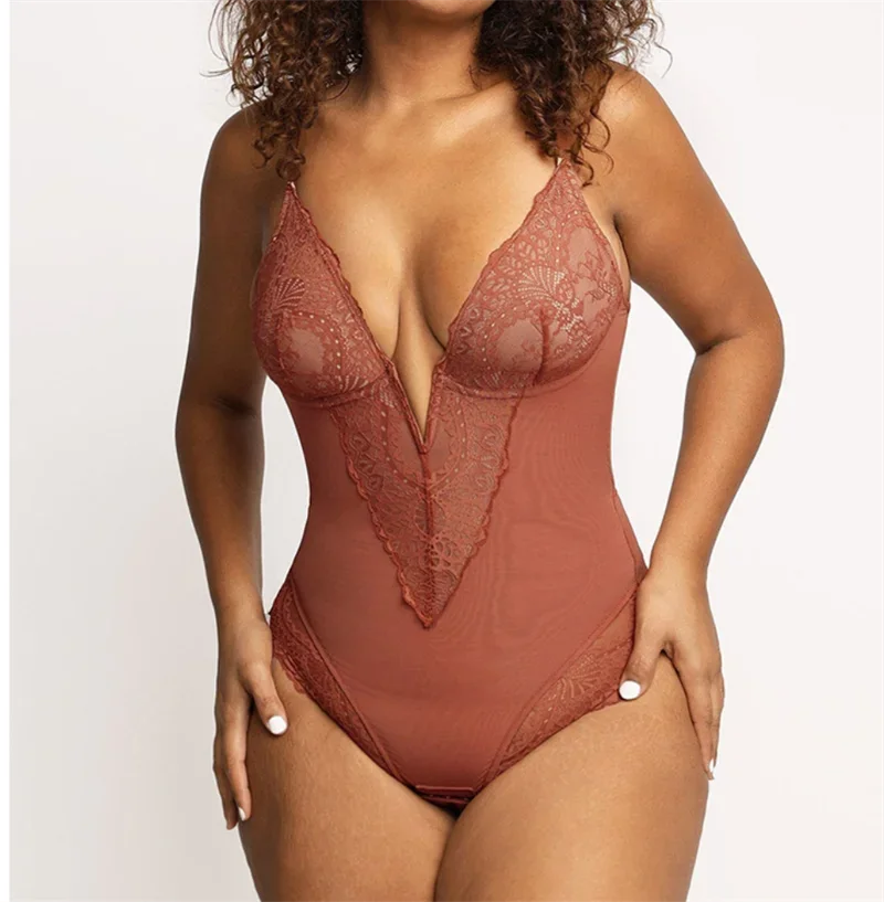 Luxe Silky Smooth Shaping Bodysuit: Lace & Layered Control