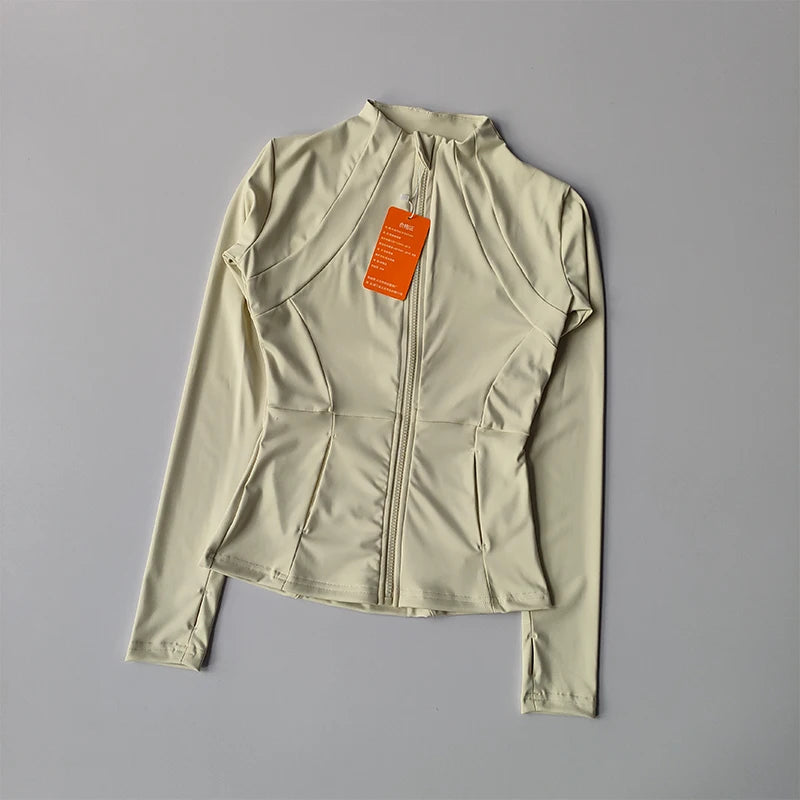 LuxeFit Slim-Fit Warm Zip-Up Activewear Jacket