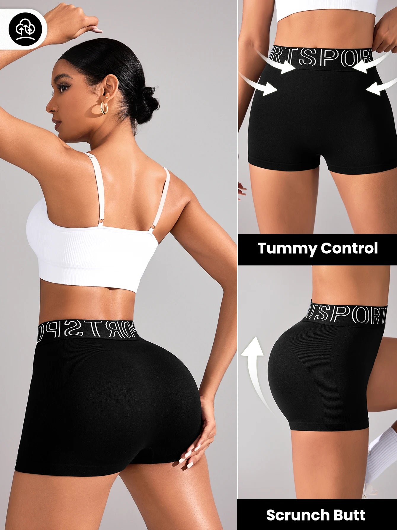 LuxeFit Sculpting High-Waist Yoga Shorts