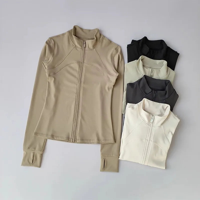 LuxeFit Quick-Dry Long Sleeve Fitness & Running Jacket