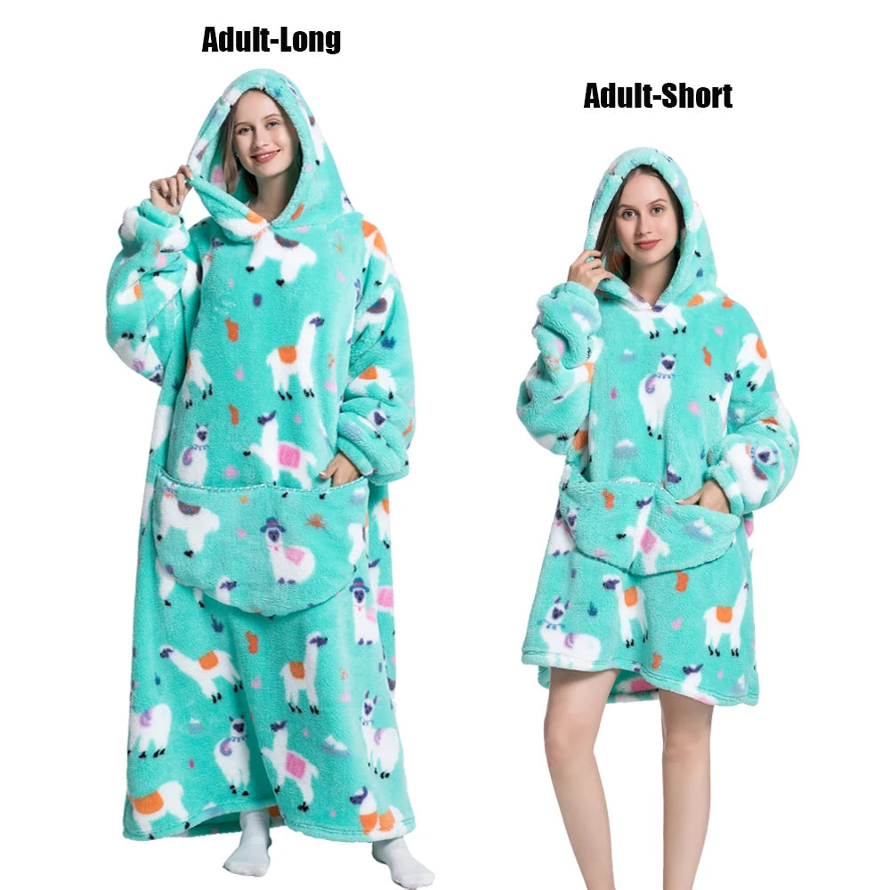 LuxeFit Ultimate Comfort Fleece Hoodie Blanket