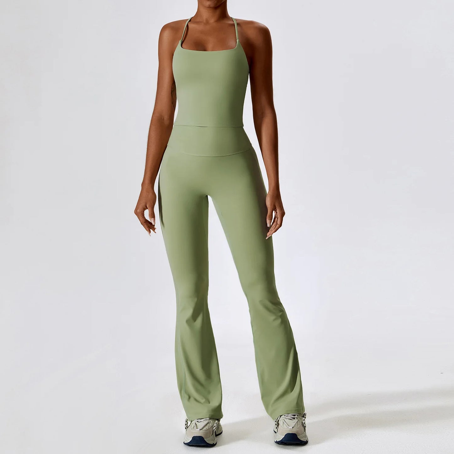 LuxeFit Seamless Performance 2-Piece Long Sleeve Yoga Set
