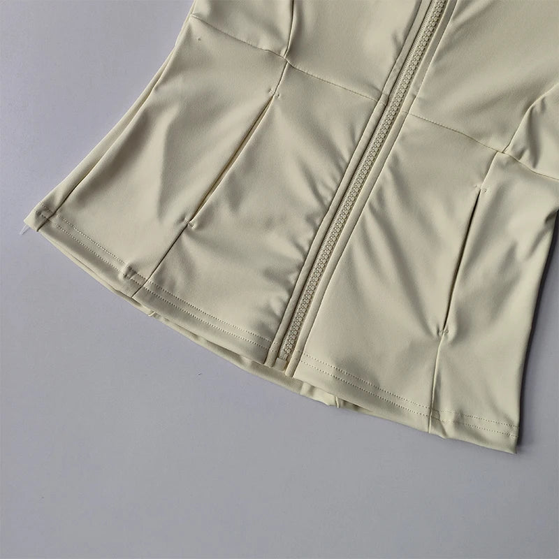 LuxeFit Slim-Fit Warm Zip-Up Activewear Jacket