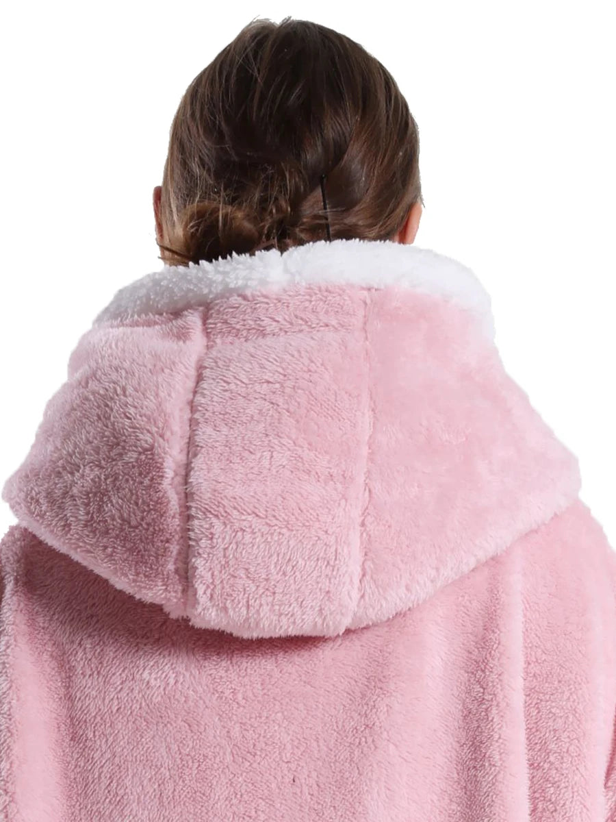 LuxeFit Ultimate Comfort Fleece Hoodie Blanket
