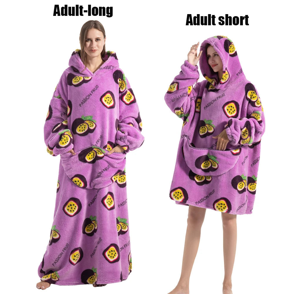 LuxeFit Ultimate Comfort Fleece Hoodie Blanket