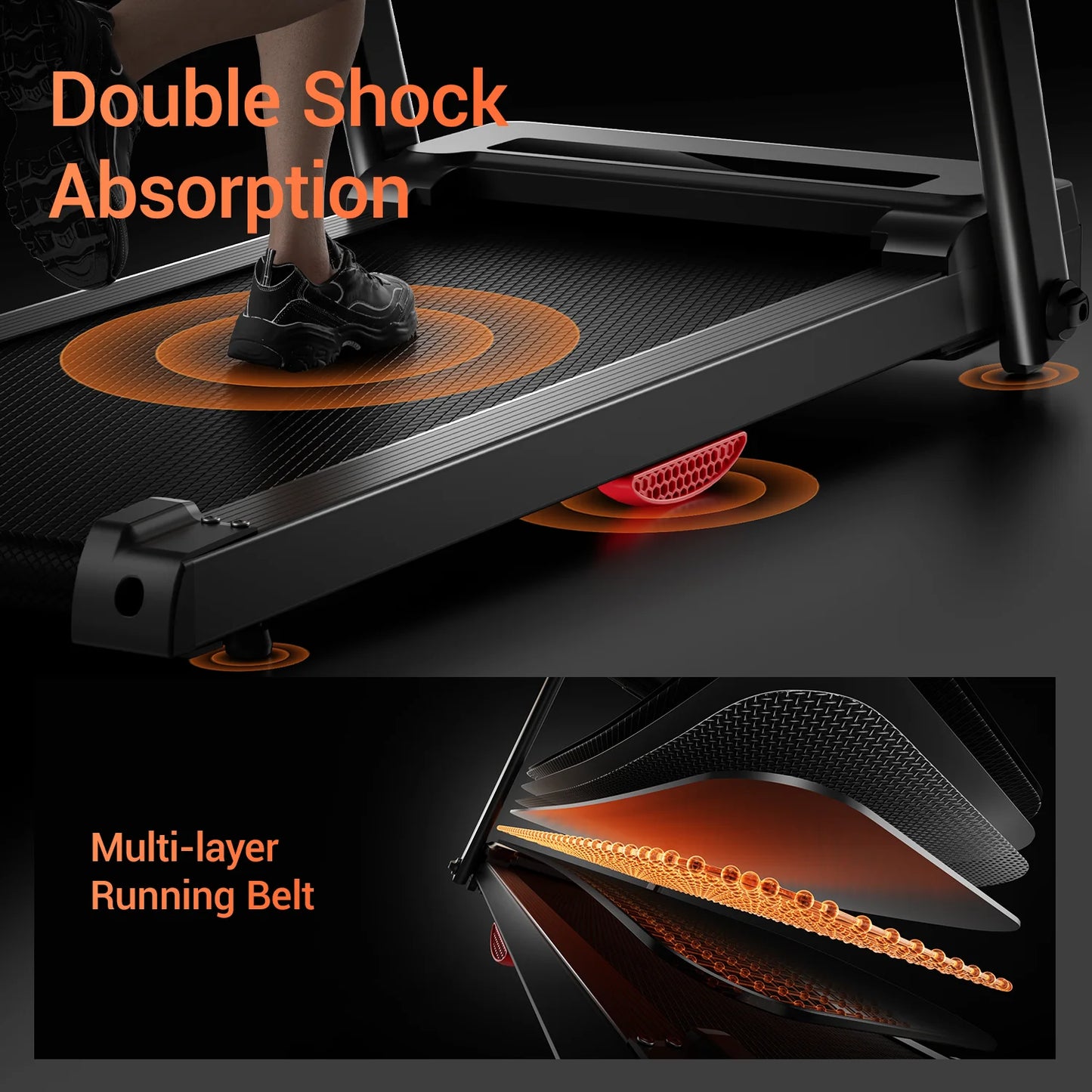LuxeFit 3.0HP Foldable Home Treadmill